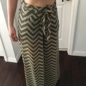 Wide flare chiffon pants
